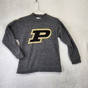 Woolly Threads Purdue University Sweatshirt Small Gray Salt and Pepper Pullover